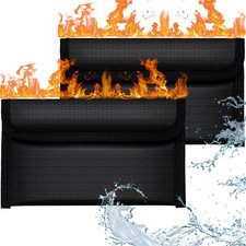 Fireproof Document Bag, 2Pcs