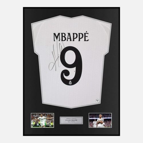 Framed kylian mbappe signed - framed,