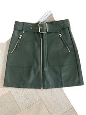 Topshop Racing Green PVC Skirt
