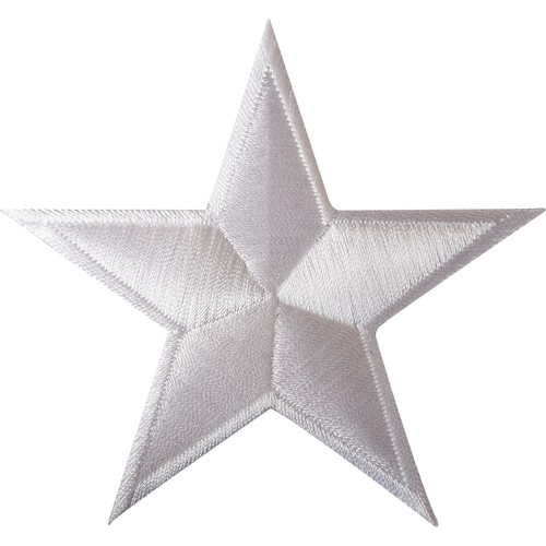 White star iron patch - star,