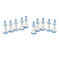 White Resin Mini Lighthouse