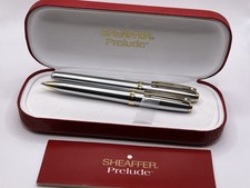 Sheaffer Prelude Rollerball Pen & Mechanical Pencil Set Steel/Gold