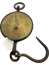 Salter Spring Balance Scale Vintage Hanging Brass 200lbs Collectable 5089