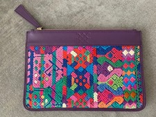 SCALO 502 Unique Guatemalan Artisanal Hand Embroidered Leather Pochette