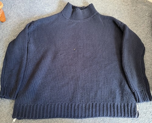Mint velvet navy chunky knit - mint,