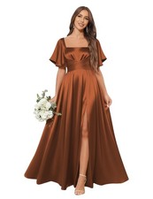 Sleeved Ruffle Pleated Satin