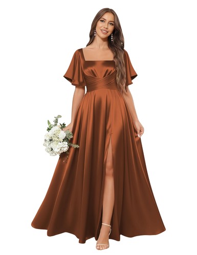 Sleeved ruffle pleated - ruffle, satin