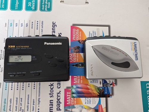 Walkman cassette player bundle - cassette,