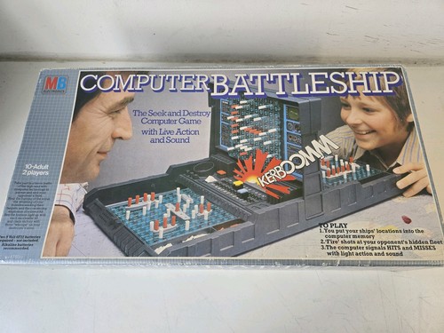 Vintage computer battleships - vintage,