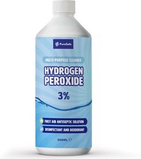 Pure Safe Hydrogen Peroxide 3% Solution 500ml – 500 ml (Pack of 1) 