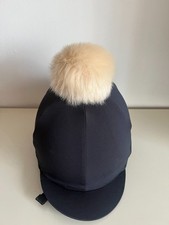 Charles Owen JS1 Pro Size 3.5/60cm Black with Pom Silk