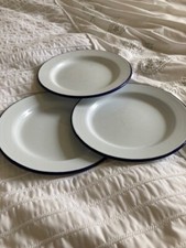 Two white enamelware - two,