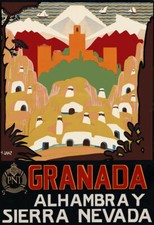 TT75 Vintage Granada Sierra Nevada Spain Spanish Travel Poster Re-Print A4
