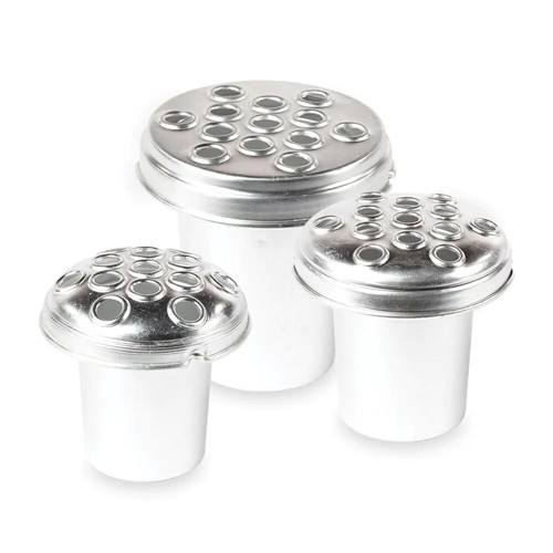Grave vase containers silver - vase,