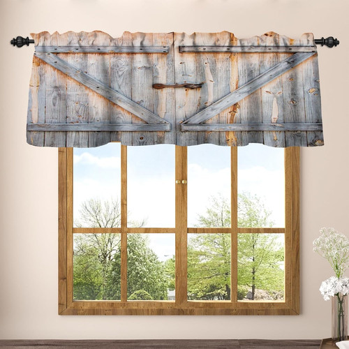 Inch brown barn door - x,