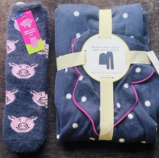 M&S Supersoft Pyjamas Navy Mix