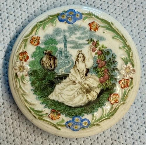 1860 prattware coloured - prattware,