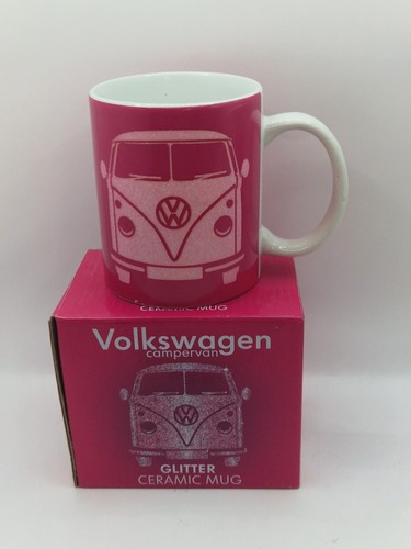 Pink glitter mug - glitter, volkswagen