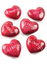 Red Soapstone Heart with