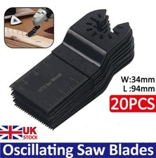 20PCS Oscillating Saw Blades Set Carbide  Multi Tool Blade Wood Metal Cutter UK