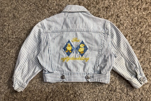 Monnalisa denim stripe jacket - denim,
