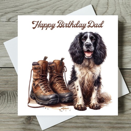 Springer spaniel birthday card - birthday,