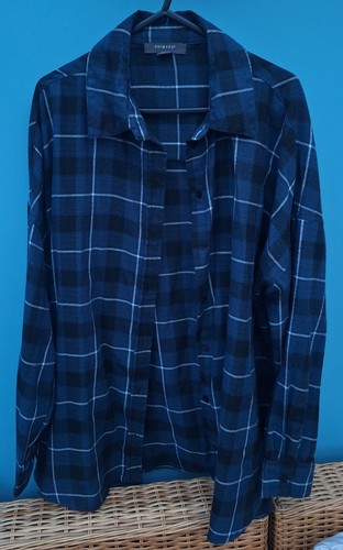 Blue and black plaid - plaid, flannel