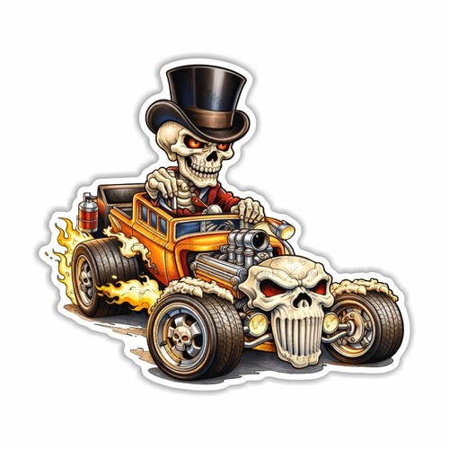 Hot rod skull - rod, driver