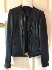 Naf Naf Black Leather Jacket
