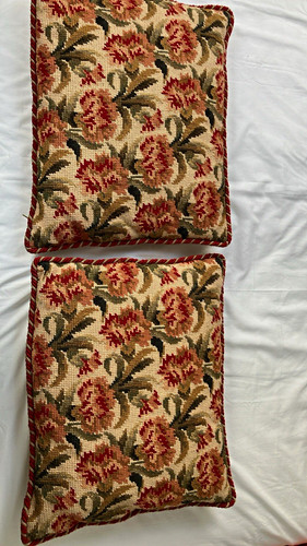 Vintage needlepoint cushions