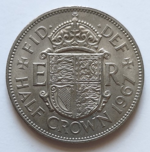 Half crown coin 1967 - half,