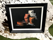 MCM Original Oil Painting Signed Danish Modern Cay Skot Skodt Denmark