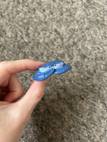 Plastic blue crab toy figure - plastic,