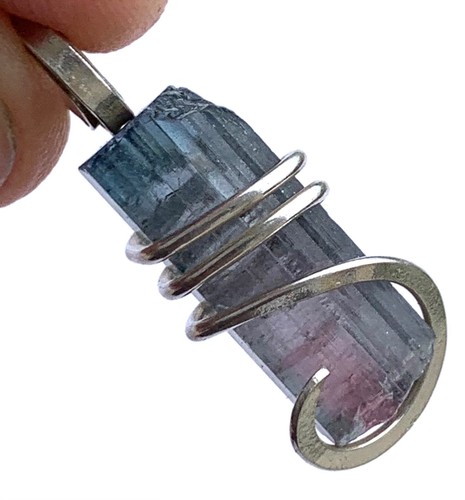 Color tourmaline crystal - bi-color,