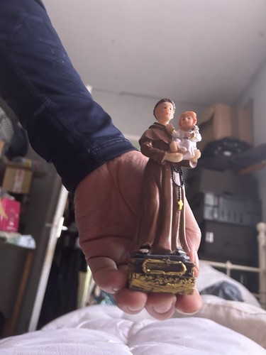 Resin saint figurine - resin,