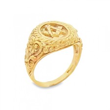 9ct Yellow Gold Oval Masonic