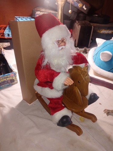 Animated rocking horse santa - animated,