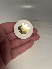 Vntg POG 1990s Paw Print Animal Pet Foil Gold Cap Milk Bottle Top Toy HTF RARE