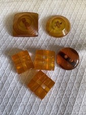 6    Deco / Vintage   Bakelite  Buttons Mix Shape