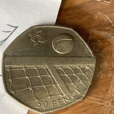 Uk 50p Coin 2011. Tennis ball & net  Britain 