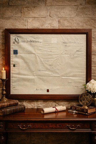 Antique 1880 indenture - antique, deed