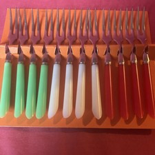 Vintage cocktail forks set of
