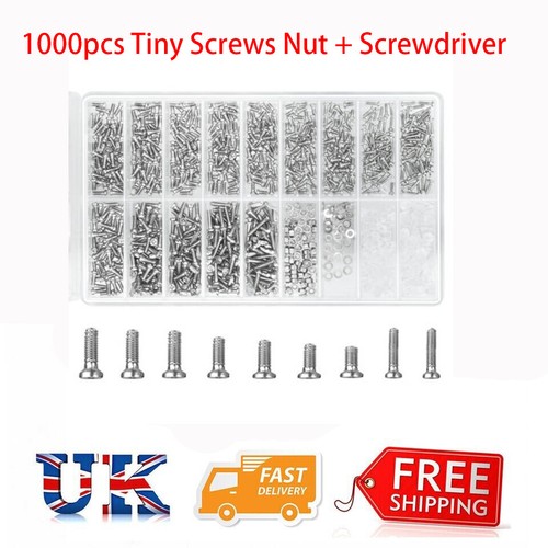 1000pcs tiny screws nut - tiny, +
