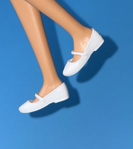Barbie mattel doll shoes - mattel, white