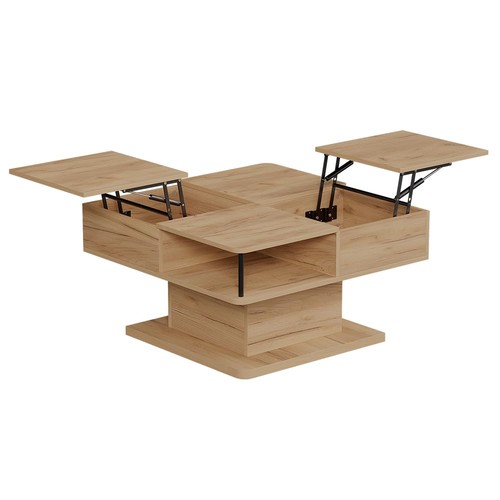 Movira coffee table - coffee, goldkraft