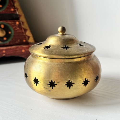 Vintage brass star pierced - vintage,