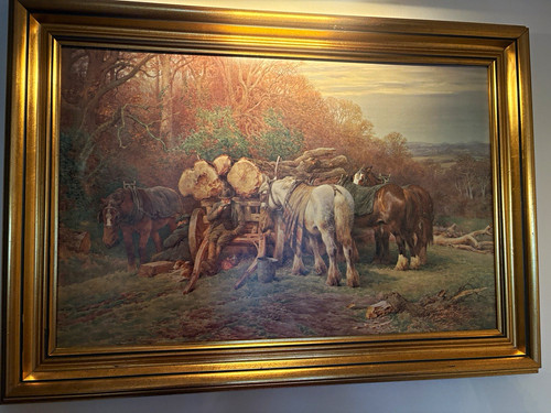 Framed horse drawn wagon - horse-drawn,