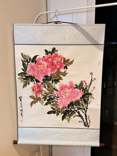 Hand painted chinese - painted, peony