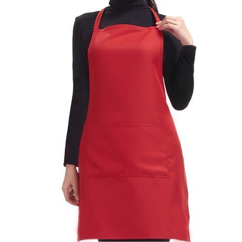 Plain apron with front pocket - plain,