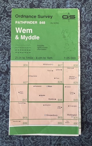Vintage pathfinder map 848 - map,